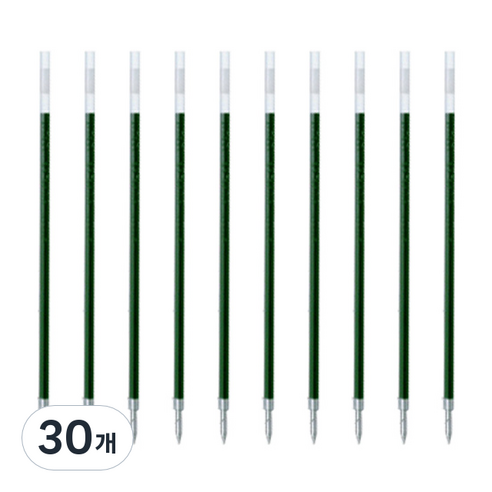 제브라 리필 JK 볼펜심 0.5mm, 그린, 30개