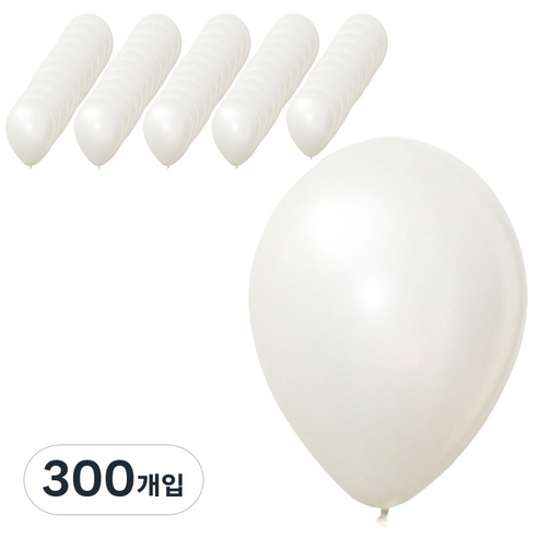 파티팡 라운드 풍선 30cm, 펄 화이트, 300개입