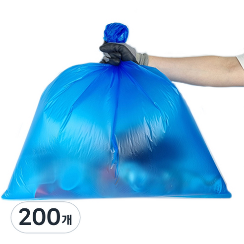 월드크린 분리수거 평판 비닐봉투 파랑, 50L, 200개