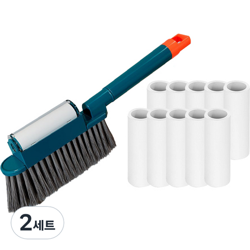 꼬까 먼지 제거 멀티 브러쉬 리필 크리너 10롤 세트, 블루, 2세트