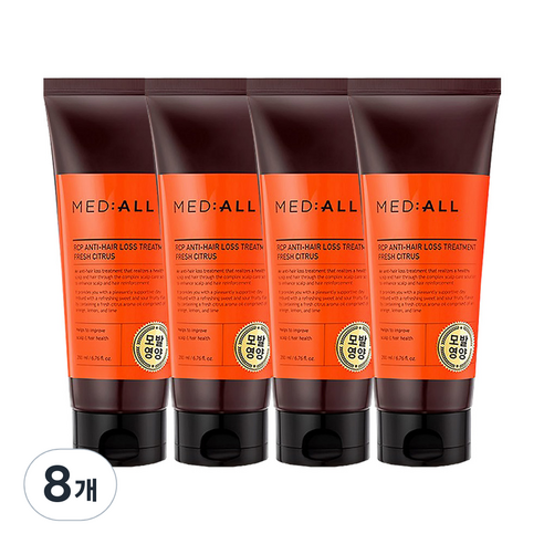 메디올 알시피 안티 헤어 로스 크림 트리트먼트 시트러스향, 8개, 200ml