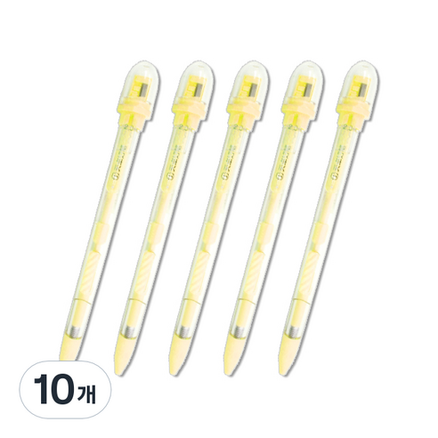 투영디자인 소프트 샤프너 펜슬 옐로우, 2mm, 10개