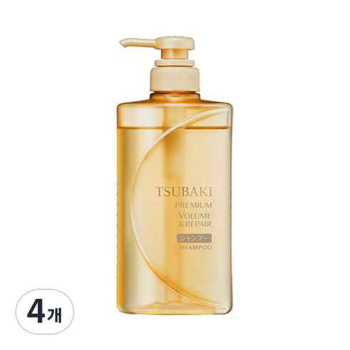 츠바키 프리미엄 볼륨 & 리페어 샴푸 플로럴 프루티향, 490ml, 4개