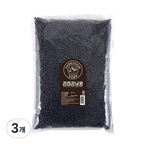 월드그린 싱싱 검정 강낭콩, 3kg, 3개
