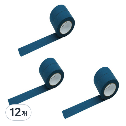만들하비 컬러 종이 마스킹 테이프 1cm x 13m, 네이비, 12개