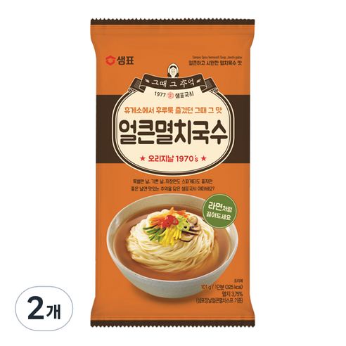 샘표 얼큰멸치국수, 101g, 2개