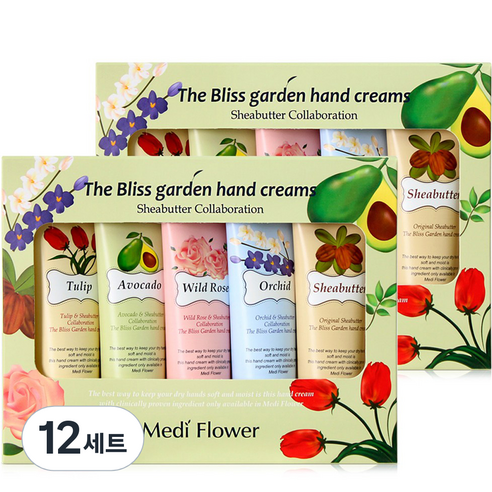 메디플라워 더 블리스 가든 핸드크림 50g x 5종 세트, 12세트