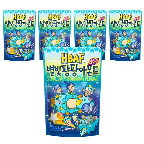 HBAF 별빛팡팡 아몬드, 190g, 5개