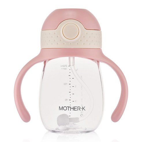 마더케이 허그 추 빨대컵 210ml, 핑크, 1개
