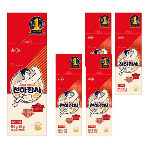 천하장사 오리지날 간식 소시지, 600g, 5개