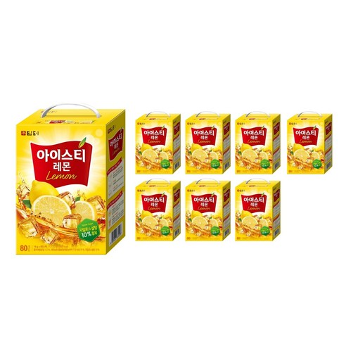 담터 아이스티 레몬 80p, 1120g, 80개, 8개