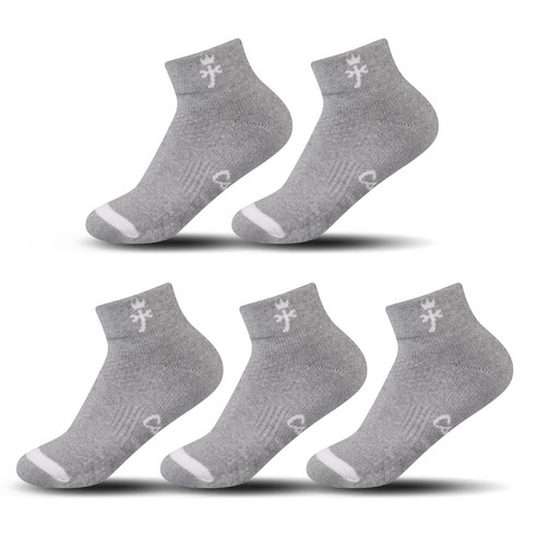 까스텔바작 단목 쿠션 압박양말 CSW-05, 그레이, 5개