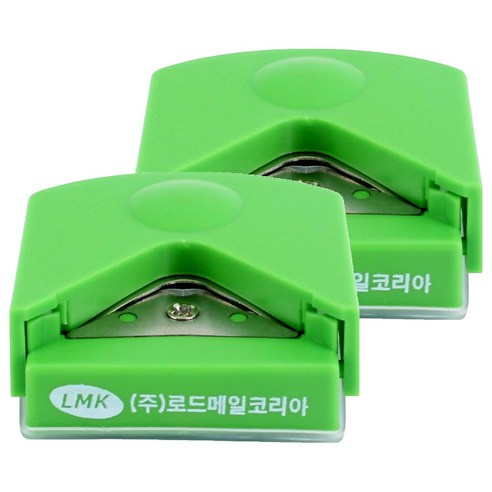 로드메일코리아 코너라운더 문서 코팅지 코너커터기, 7001 그린, 2개