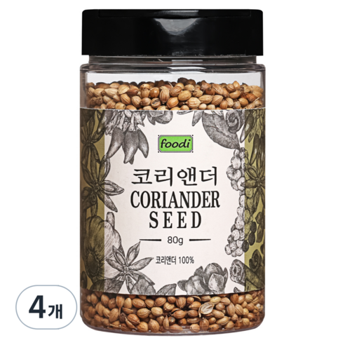 ADDCOOK 코리앤더씨드, 80g, 4개