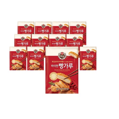 백설 바삭한 빵가루, 450g, 12개입
