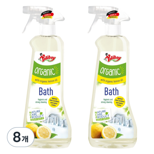 폴리보이 오가닉 욕실 클리너 스프레이, 500ml, 8개