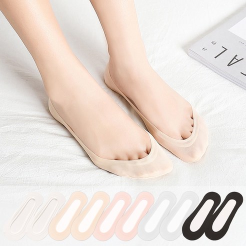 두발로 여성용 아이스쿨 메쉬 덧신 10켤레 세트