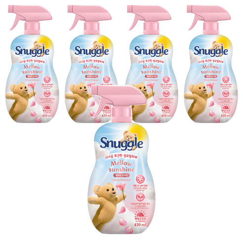 스너글 섬유탈취제 멜로우 션사인 본품, 470ml, 5개