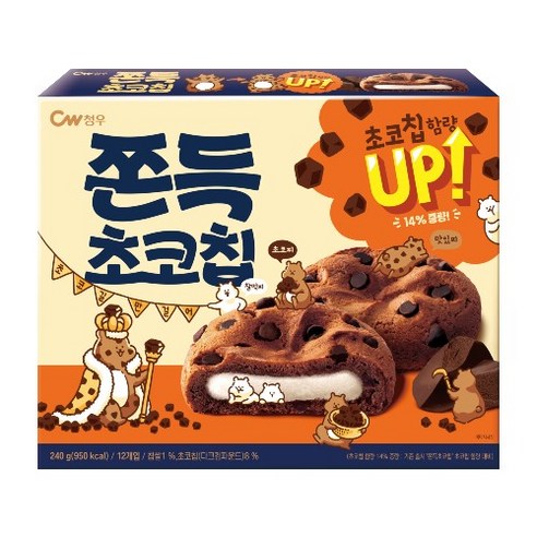 청우식품 쫀득초코칩, 240g, 2개