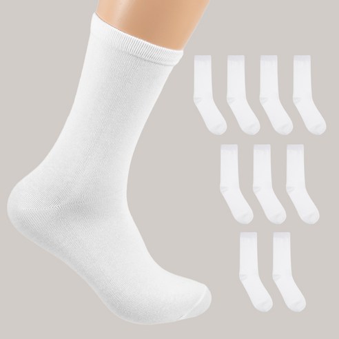 캐럿 남성용 무지 장목 양말 10켤레 세트