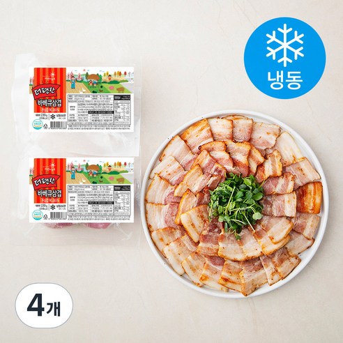 자연과농부 더편한 바베큐삼겹 (냉동), 220g, 4개