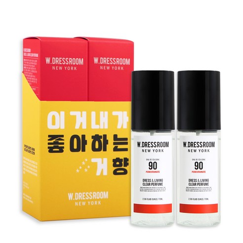 더블유드레스룸 드레스 & 리빙 클리어 퍼퓸 S2 70ml, No 90 포메그래닛, 2개입