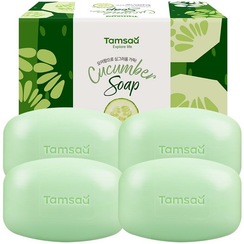 黃瓜肥皂 Tamsa 黃瓜肥皂 黃瓜香味 黃瓜肥皂洗面皂 肥皂 洗臉皂 黃瓜洗臉肥皂 4 黃瓜肥皂 洗臉肥皂 天然黃瓜肥皂