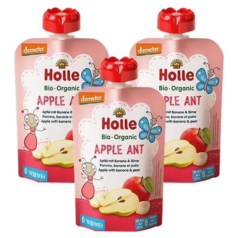 홀레 유기농 이유식 퓨레: 사과와 민트의 조화로 아기의 미각을 깨우다 홀레퓨레