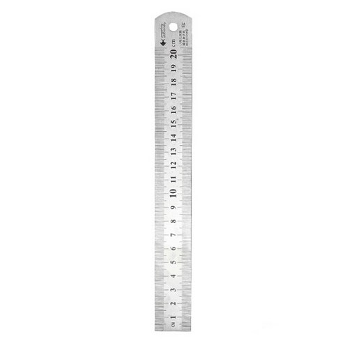 영바영 스테인레스 스틸 반영구 양면 직자 20cm, 실버, 1개