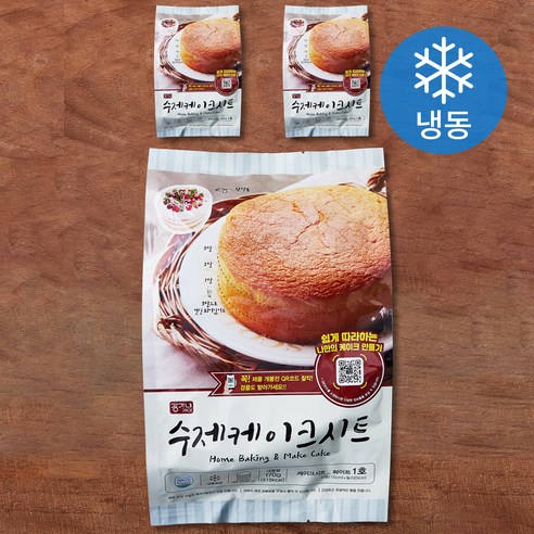 장가네제과 수제 화이트 케이크시트 1호 (냉동), 170g, 6개