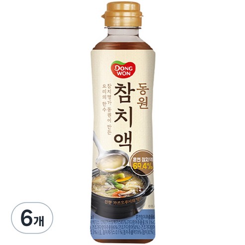 동원 참치액, 500ml, 6개