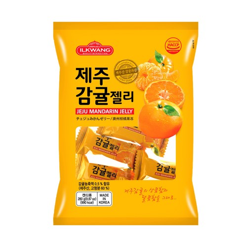 일광제과 제주감귤젤리, 280g, 3개