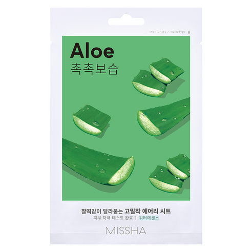 미샤 에어리 밀착 시트마스크 알로에, 1개입, 1개