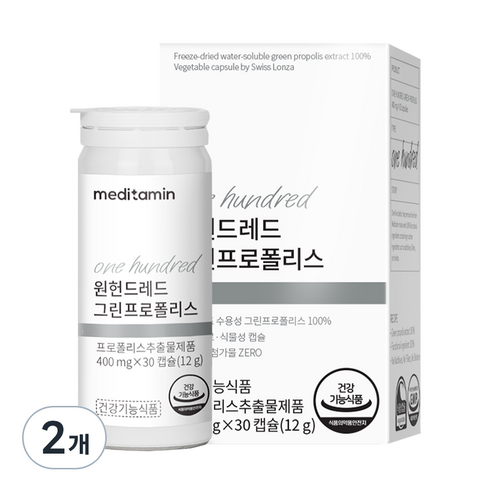 메디타민 원헌드레드 프로폴리스 12g, 30정, 1개