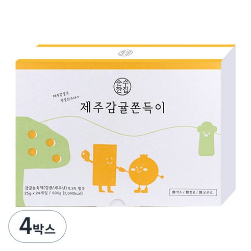 순수한집 제주 감귤 쫀득이, 600g, 4개