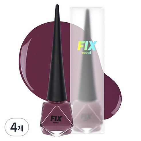 픽스서울 네일라커 매니큐어, 03 골목 안 벽돌집, 8ml, 4개
