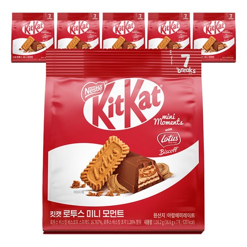 KitKat 로투스 미니 모먼트, 116.2g, 6개