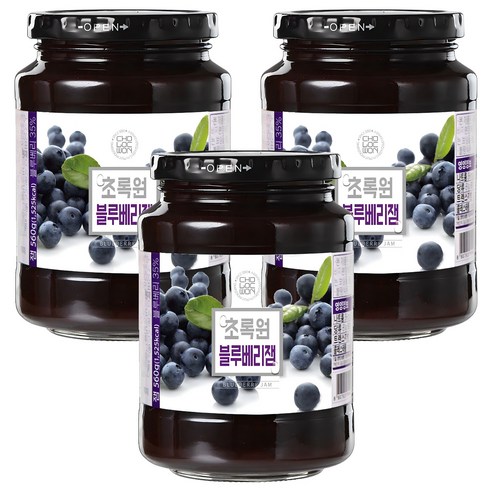 초록원 블루베리잼, 560g, 3개