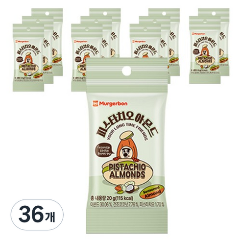 머거본 피스타치오 아몬드, 20g, 36개