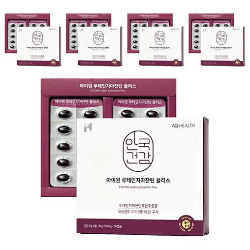 안국건강 아이원 루테인지아잔틴 플러스, 60정, 5개