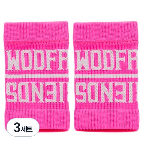 와드프렌즈 크로스핏 스웻밴드, 핑크, 3세트