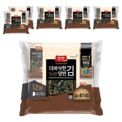 양반 더 바삭한 김, 5g, 72개