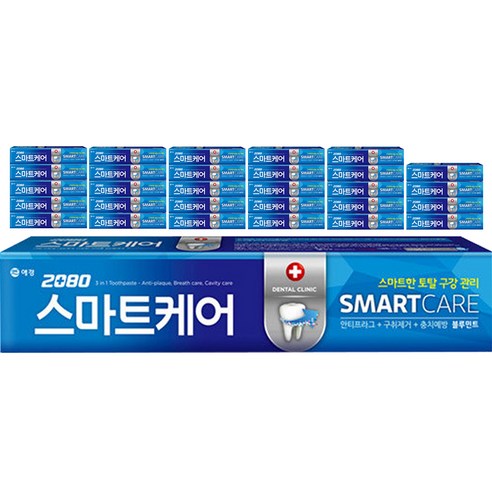 2080 스마트케어 치약, 190g, 30개