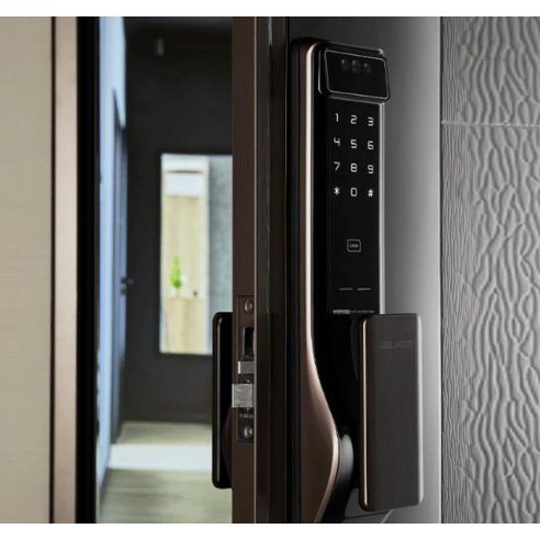 솔리티 웰콤 얼굴인식 푸시풀 디지털 도어락 WSP-2900A + 블루투스 모듈 + 스마트 브릿지 + 카드키 2p 세트