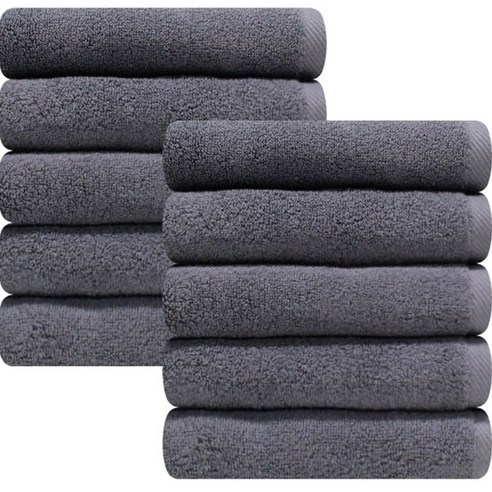   Songwol Towel Oslo Wash Towel 150g Cotton Yarn, Dark Gray, 10 items