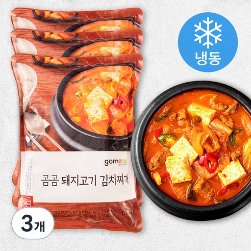 곰곰 돼지고기 김치찌개 (냉동), 1.1kg, 3개