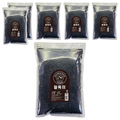 싱싱잡곡 찰흑미, 800g, 6개
