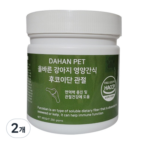 다한 강아지 후코이단 영양제, 뼈/관절강화, 2개