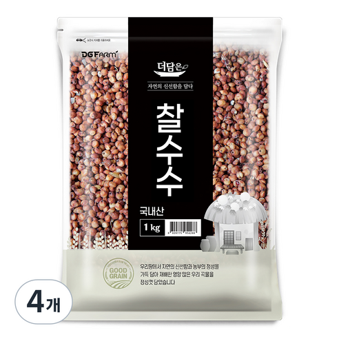 더담은 국산 찰수수, 1kg, 4개