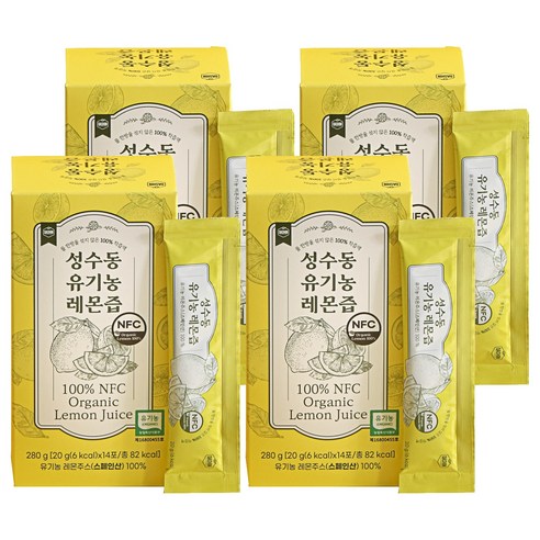 다신 성수동 유기농 레몬즙 14p, 280g, 4개